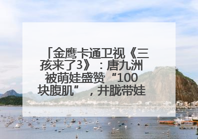 金鹰卡通卫视《三孩来了3》：唐九洲被萌娃盛赞“100块腹肌”，井胧带娃有梗超欢乐
