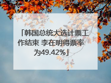 韩国总统大选计票工作结束 李在明得票率为49.42%