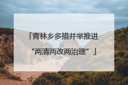 青林乡多措并举推进“两清两改两治理”