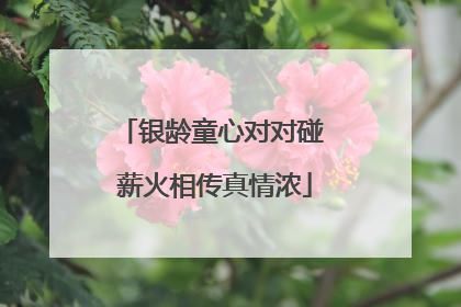 银龄童心对对碰 薪火相传真情浓