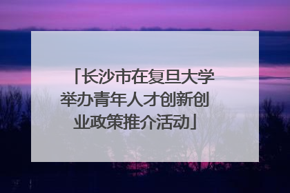 长沙市在复旦大学举办青年人才创新创业政策推介活动