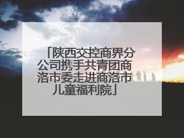 陕西交控商界分公司携手共青团商洛市委走进商洛市儿童福利院