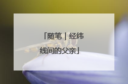 随笔｜经纬线间的父亲