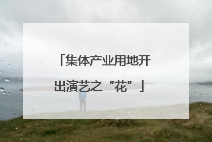 集体产业用地开出演艺之“花”