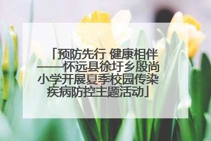 预防先行 健康相伴——怀远县徐圩乡殷尚小学开展夏季校园传染疾病防控主题活动