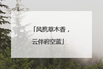 风携草木香，云伴碧空蓝
