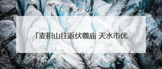麦积山往返伏羲庙 天水市优化5路公交线路串联核心景区