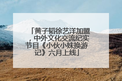 黄子韬徐艺洋加盟，中外文化交流纪实节目《小伙小妹换游记》六月上线