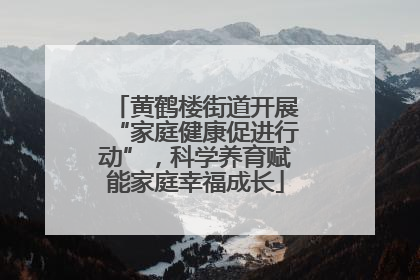 黄鹤楼街道开展“家庭健康促进行动”，科学养育赋能家庭幸福成长