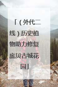 （外代二线）历史植物助力修复庞贝古城花园