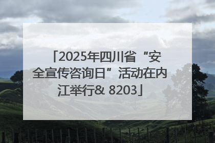 2025年四川省“安全宣传咨询日”活动在内江举行& 8203
