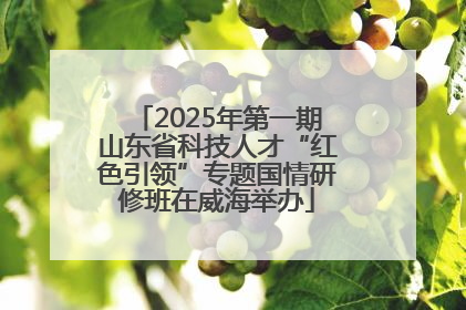 2025年第一期山东省科技人才“红色引领”专题国情研修班在威海举办