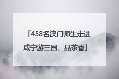 458名澳门师生走进咸宁游三国、品茶香