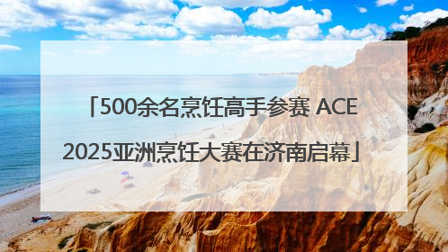 500余名烹饪高手参赛 ACE2025亚洲烹饪大赛在济南启幕
