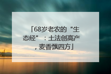 68岁老农的“生态经”：土法创高产，麦香飘四方