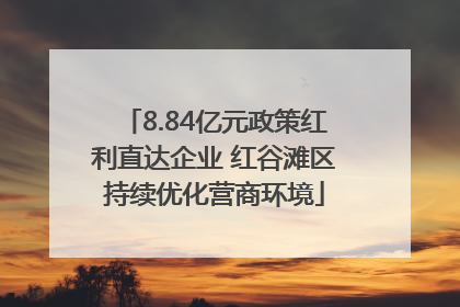 8.84亿元政策红利直达企业 红谷滩区持续优化营商环境